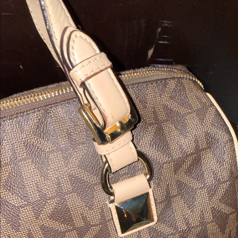 Michael Kors Brown Satchel with Gold Accents - Picture 15 of 15